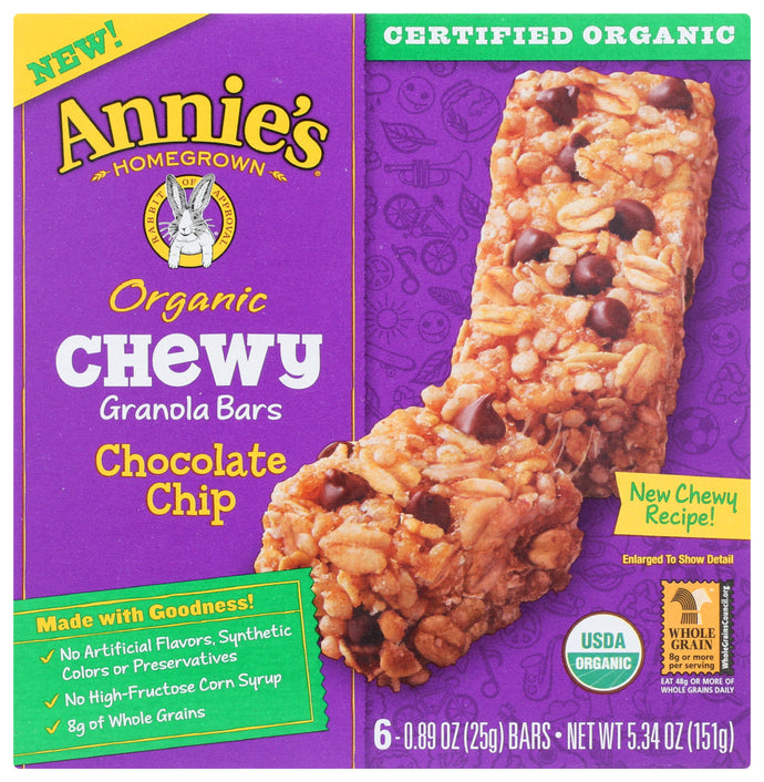 BAR ANNIE CHEWY CHOC CHIP    '013562002603