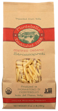 PASTA MONTEBELLO STROZZAPRETI ORGANIC   16 OZ  '15532101064