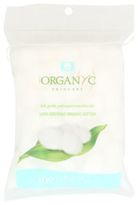 ORGANYC BEAUTY  COTTON BALLS - 100 PCS, ORGBT03 ORGANYC BEAUTY ORGANIC COTTON BALLS, 100 COUNT '8016867007047