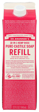 SOAP BRONNERS ROSE CARTON   '018787778333