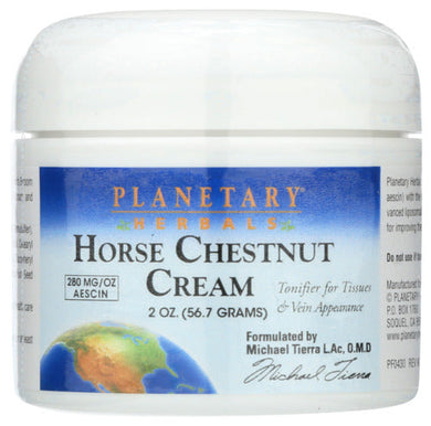 HORSE CHESTNUT CREAM 2OZ PLANETARY HERBALS HORSE CHESTNUT CREAM, 2 OZ.  '021078104308