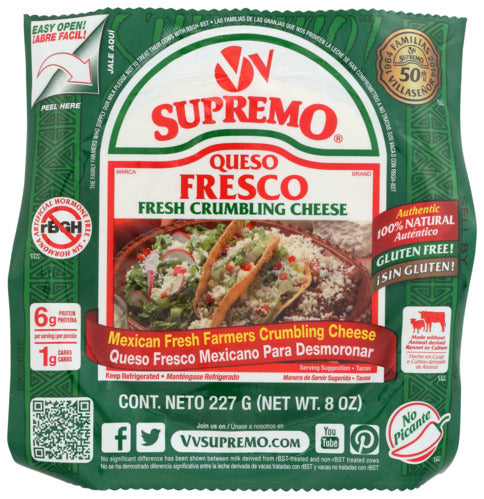 CHEESE QUESO FRESCO SUPREMO 8OZ   '021724603025