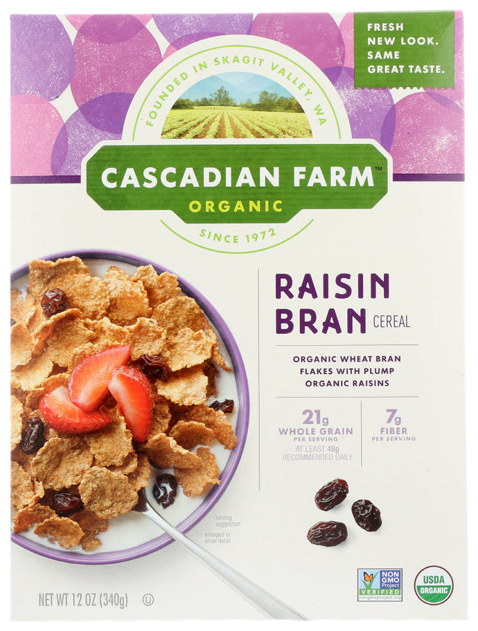CEREAL Cascadian Farm Raisin Bran Breakfast Cereal  12 OZ  '21908455518