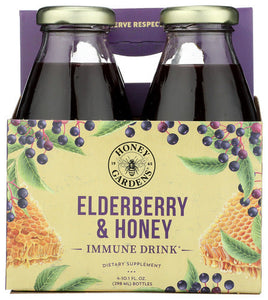 ELDERBERRY DRINK HONEY GARDEN 4PK   '022318571966