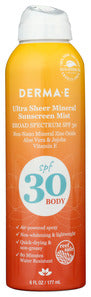 SUNSCREEN DERMA E SPRAY SPF 30 MINE  '030985004175