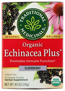 TEA TRADITIONAL MEDICINALS ECHINACEA PLUS ELDERBERRY   16 CT  '32917001542