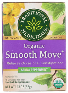 TEA TRADITIONAL MEDICINALS SMOOTH SENNA PEPPERMINT   16 CT  '32917002006