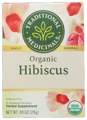 TEA TRADITIONAL MEDICINALS HIBISCUS ORGANIC   16 CT  '32917002310