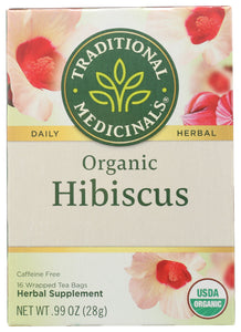 TEA TRADITIONAL MEDICINALS HIBISCUS ORGANIC   16 CT  '32917002310