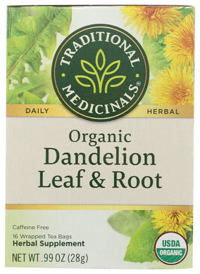 TEA TRADITIONAL MEDICINALS DANDELION LEAF&ROOT ORGANIC   16 CT  '32917002358