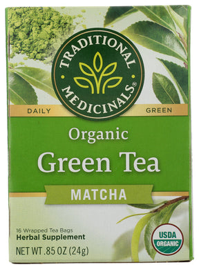 TEA TRADITIONAL MEDICINALS GREEN W/MATCHA ORGANIC   16 CT  '32917002952