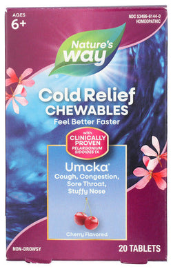 UMCKA COLD CARE TABLETS NATURES WAY    '033674151440