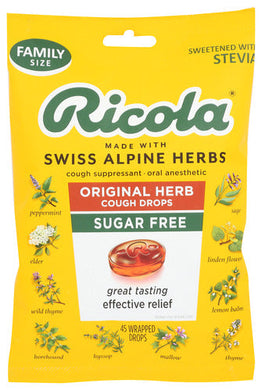 COUGH DROP RICOLA SUGAR FREE OG  '036602027695