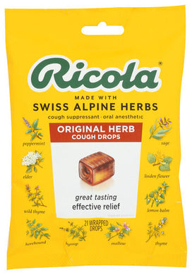 COUGH DROP RICOLA SMALL ORIG HERB  '036602079175