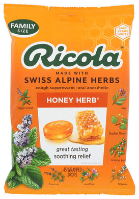 COUGH DROP  RICOLA HONEY HERB FAMIL  '036602311602