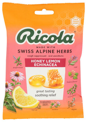COUGH DROPS RICOLA HONEY LEMON E  '036602311954