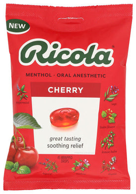 THROAT DROPS RICOLA CHERRY   '036602833043