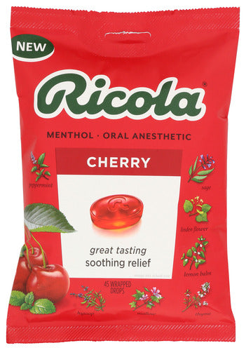 THROAT DROPS RICOLA CHERRY   '036602833043