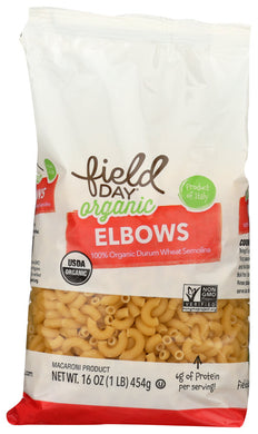 PASTA FIELD DAY ELBOW ORGANIC   16OZ  '42563600051