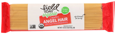 PASTA FIELD DAY ANGEL HAIR ORGANIC   16 OZ  '42563600099