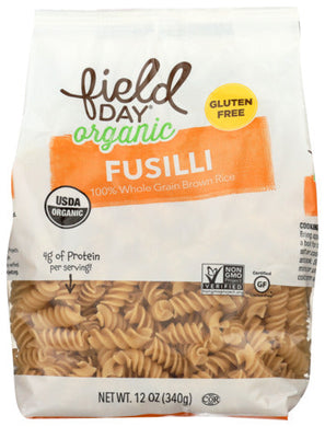 PASTA FIELD FUSILLI BROWN RICE 12OZ    '042563601171