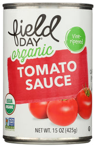 TOMATO FIELD DAY SAUCE ORGANIC   15 OZ  '42563604035