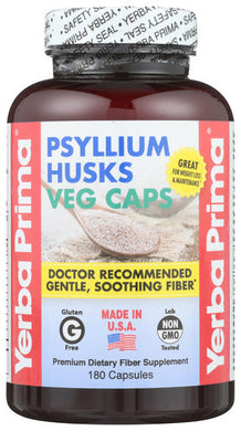 PSYLLIUM HUSK YERBA PRIMA 180CAP   '046352001081