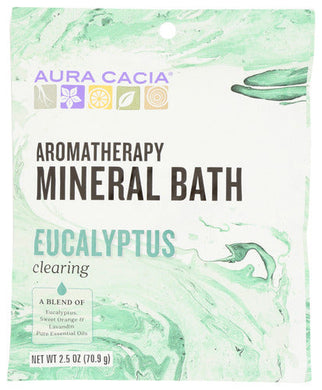 AROMATHERAPY MINERAL BATH AURA CACIA CLEARING EUCALYPTUS AROMATHERAPY MINERAL BATH, 2.5 OZ. PACKET '051381885090