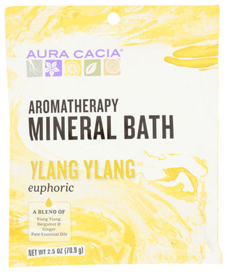 AROMATHERAPY MINERAL BATH AURA CACIA EUPHORIC YLANG YLANG AROMATHERAPY MINERAL BATH, 2.5 OZ. PACKET '051381885113