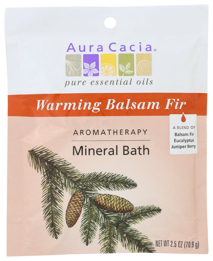AROMATHERAPY MINERAL BATH AURA CACIA WARMING BALSAM FIR AROMATHERAPY MINERAL BATH, 2.5 OZ. PACKET '051381885151
