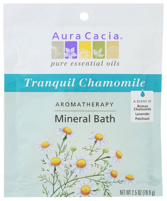AROMATHERAPY MINERAL BATH AURA CACIA TRANQUIL CHAMOMILE AROMATHERAPY MINERAL BATH, 2.5 OZ. PACKET '051381885199