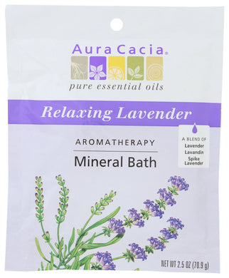 AROMATHERAPY MINERAL BATH AURA CACIA RELAXING LAVENDER AROMATHERAPY MINERAL BATH, 2.5 OZ. PACKET '051381886165