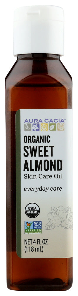 SWEET ALMOND OIL AURA CACIA  ORGANIC   4 FZ  '051381906078