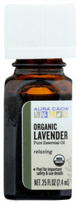 ESSENTIAL OIL AC FZ LAVENDER ORGANIC   .25 FZ  '051381908010