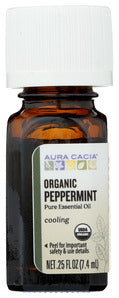 ESSENTIAL OIL AC  PEPPERMINT ORGANIC   .25 FZ  '051381908034