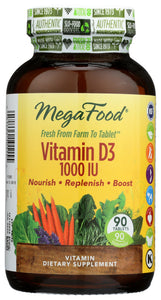 VITAMIN D3 MEGAFOOD 90TAB 1000IU   '051494101155