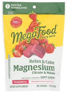 MAGNESIUM MEGAFOOD STRAWBERRY CHEWS  '051494105436