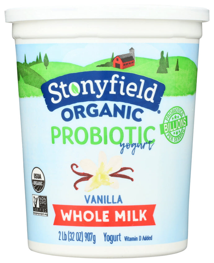 YOGURT STONYFIELD FRENCH VANILLA WHOLE MILK ORGANIC   32 OZ  '052159000028