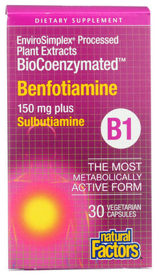 BENFOTIAMINE NATURAL FACTORS   '068958012483