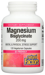 MAGNESIUM BIS NATURAL FACTORS 120CA   '068958016412