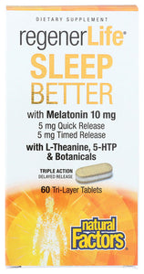 SLEEP BETTER NAT FACTORS REGENERLIF '068958019031