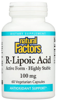 R LIPOIC ACID NATURAL FACTORS   '068958020945
