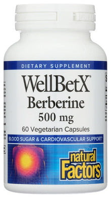 BERBERINE NATURAL FACTORS WELLBETX BERBERINE DIETARY SUPPLEMENT, 60 CAPSULES '068958035444