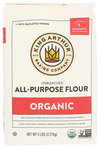 ORGANIC UNBLEACHED ALL-PURPOSE FLOUR KING ARTHUR FLOUR ALL-PURPOSE FLOUR, 5 LBS. '071012080069