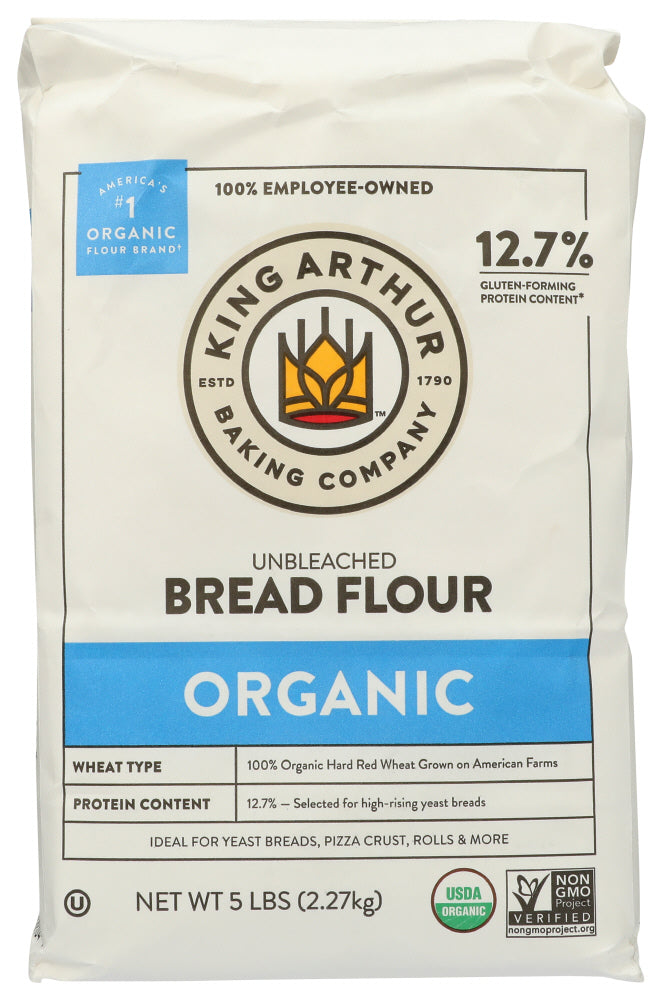 ORGANIC UNBLEACHED BREAD FLOUR KING ARTHUR FLOUR ORGANIC UNBLEACHED BREAD FLOUR, 5 LBS. '071012081042