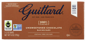 BAKING CHOC GUITTARD UNSWEETENED   '071818710108