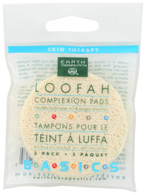 LOOFAH COMPLEXION DISCS EARTH THERAPEUTICS LOOFAH COMPLEXION PADS, 3 COUNT '073377071065
