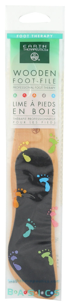 FOOT FILE EARTH THERAPEUTICS FOOT FILE, WOODEN, ONE FILE '073377071119