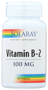 VITAMIN B-2 SOLARAY 100VCAP 100MG   '076280043273