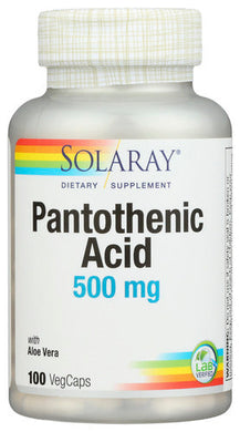PANTOTHENIC ACID SOLARAY 100VCAP   '076280043808